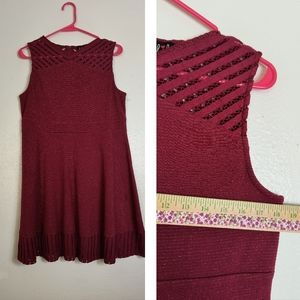 Lilt Sleeveless Casual Fit & Flare Dress Women's Size M Burgundy